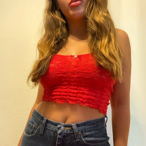 80’s Fredericks of Hollywood Red Cami